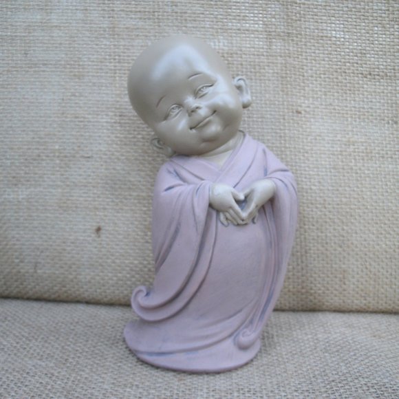 Standing Buddhist Monk Resin Figurine - Picture 1 of 16